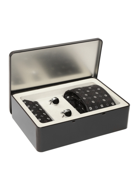 

Lino Perros Men Black & Grey Accessory Gift Set