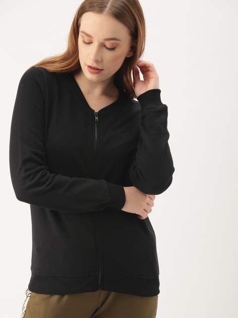 

DressBerry Women Black Solid Sweatshirt