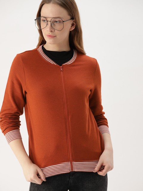 

DressBerry Women Rust orange Solid Sweatshirt