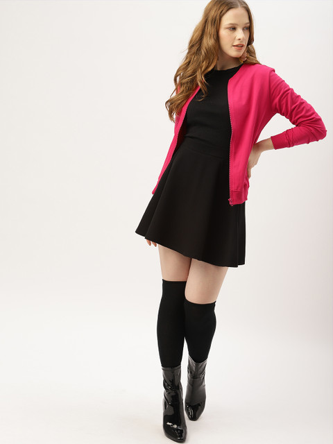 

DressBerry Women Pink Solid Sweatshirt