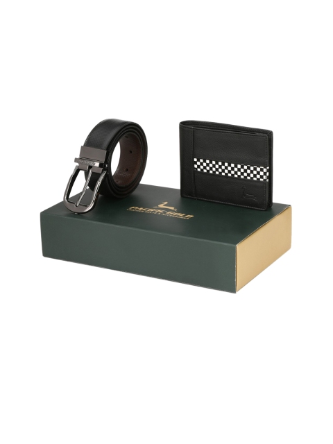 

Pacific Gold Reversible 30" Belt And Wallet Combo Gift Set For Men, Brown