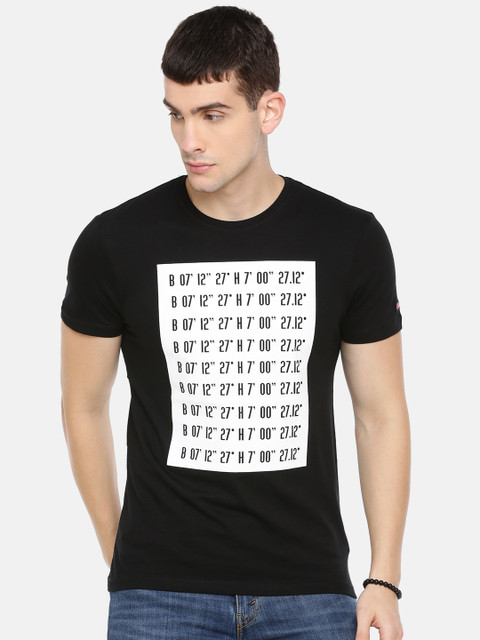

Being Human Clothing Men Black Solid Round Neck T-shirt
