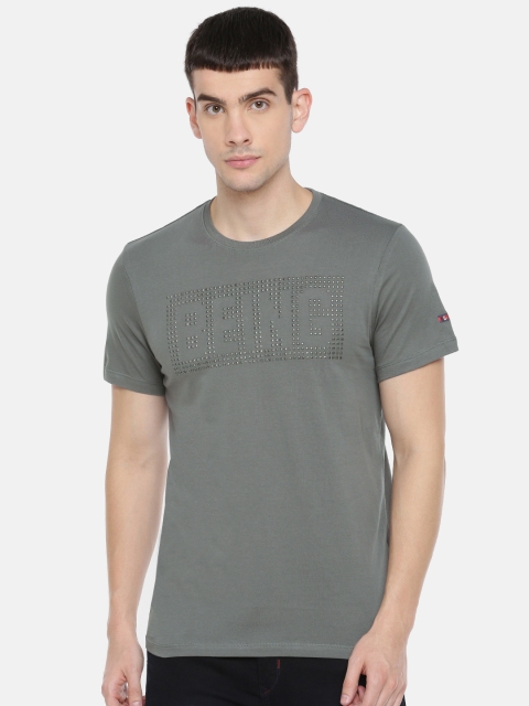 

Being Human Clothing Men Grey Solid Round Neck T-shirt