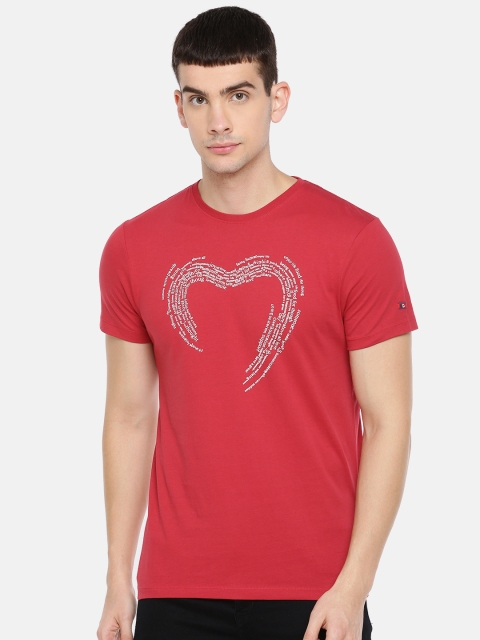 

Being Human Clothing Men Red Printed Round Neck T-shirt