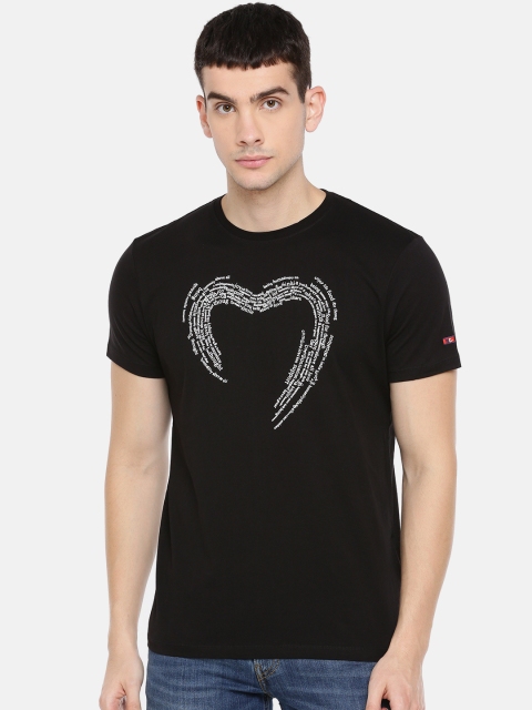

Being Human Clothing Men Black Printed Round Neck T-shirt