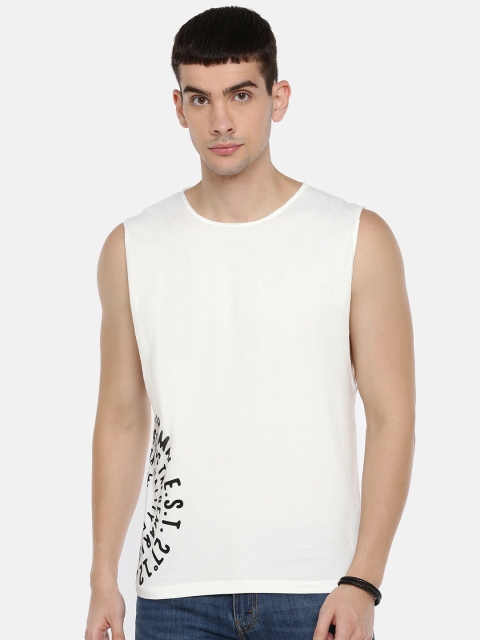 

Being Human Men White Solid Round Neck T-shirt