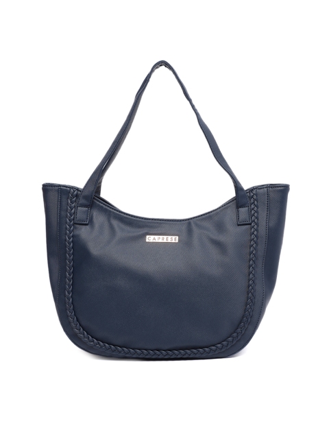 

Caprese Navy Blue Solid Shoulder Bag