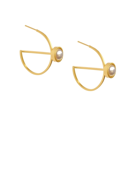 

Foxy Sperks Gold-Toned Contemporary Half Hoop Earrings