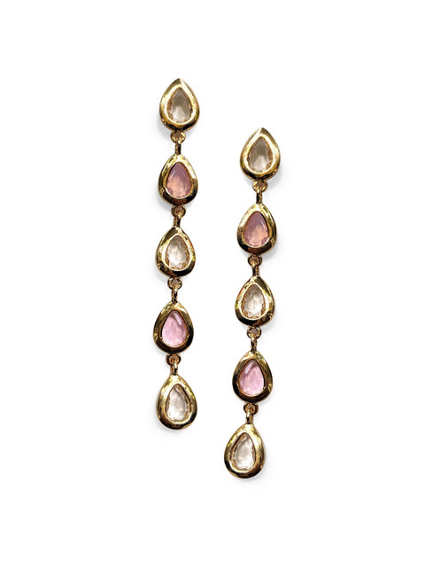 

Foxy Sperks Gold-Plated Contemporary Drop Earrings