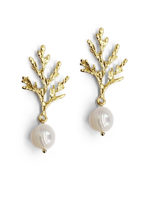 

Foxy Sperks Gold-Plated Contemporary Drop Earrings