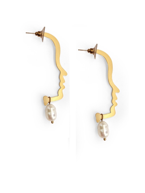

Foxy Sperks Gold-Toned Contemporary Drop Earrings
