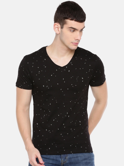 

Being Human Men Black Printed V-Neck T-shirt