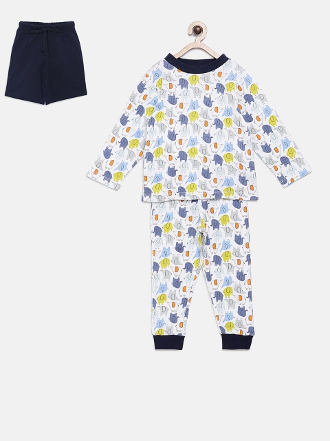 

My Milestones Boys Blue & White Printed Night suit 857645008461