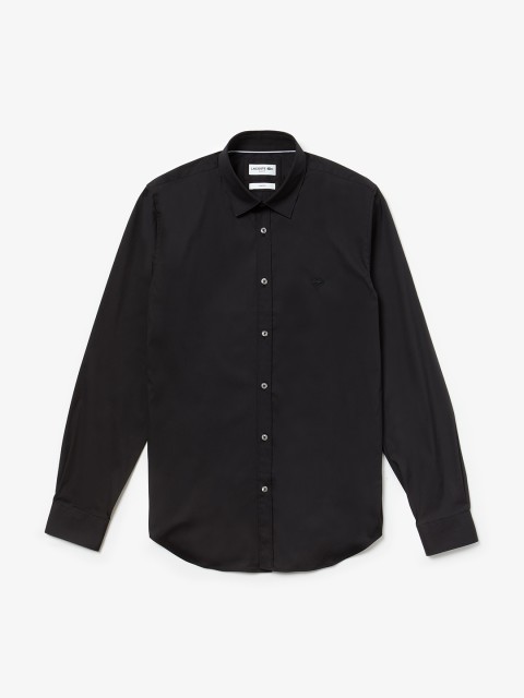 

Lacoste Men Black Slim Fit Solid Casual Shirt