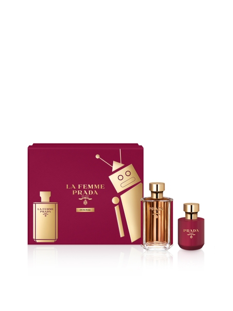 

PRADA Women Set of La Femme Intense Coffer Eau De Parfum + Body Lotion 100ml + 100ml, Transparent