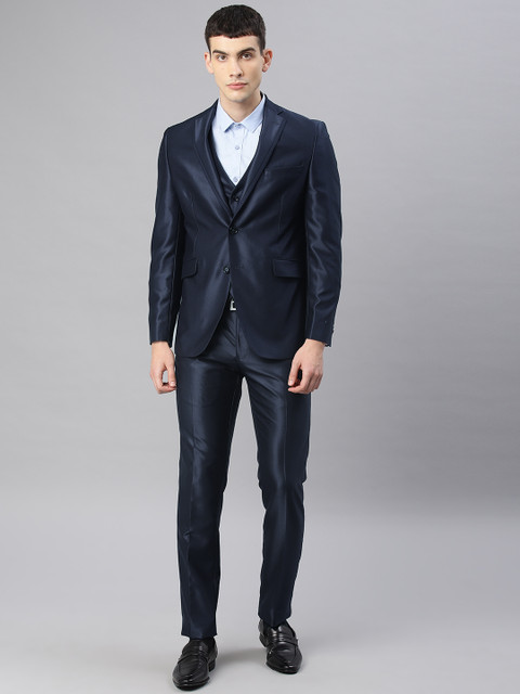 

Van Heusen Men Navy Blue Solid Ultra Slim-Fit Single-Breasted Formal Suit