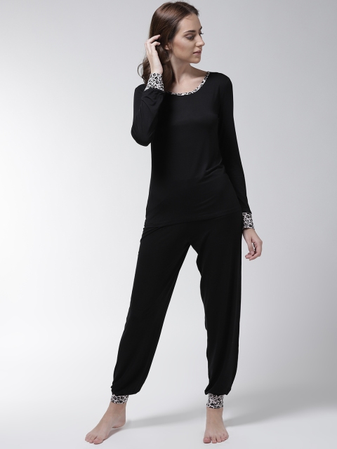 

Marks & Spencer Women Black Solid Night Suit T371945J