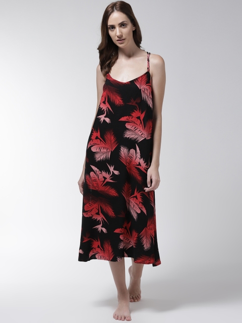 

Marks & Spencer Women Black & Red Printed Cover-Up Dress T526678