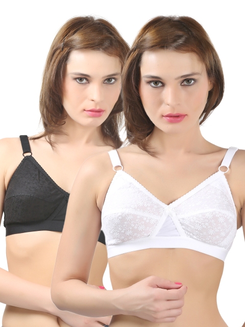 

Bodycare Pack of 2 Full-Coverage Bras E5586BW(D), Black