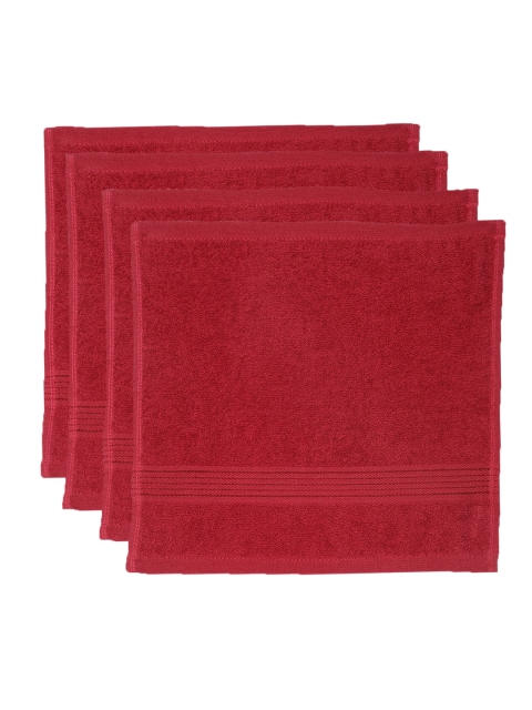 

BIANCA Set of 4 Red 380GSM Face Towels