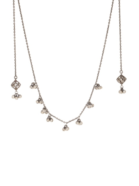 

Voylla Silver-Toned Silver-Plated Brass Oxidised Necklace