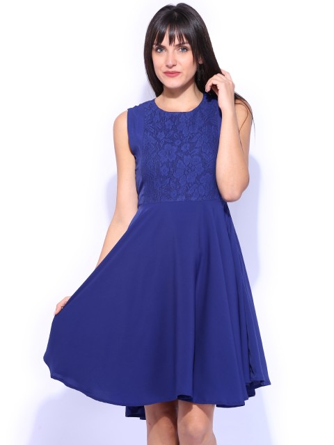 

Tokyo Talkies Blue Fit & Flare Dress
