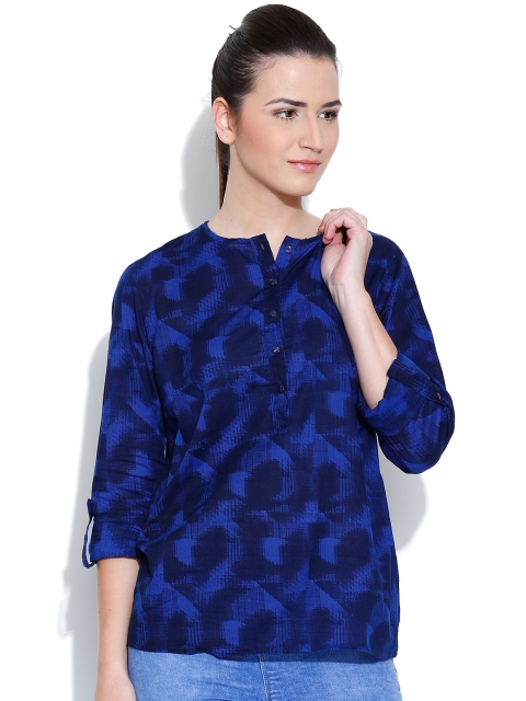 

Tokyo Talkies Blue Printed Top