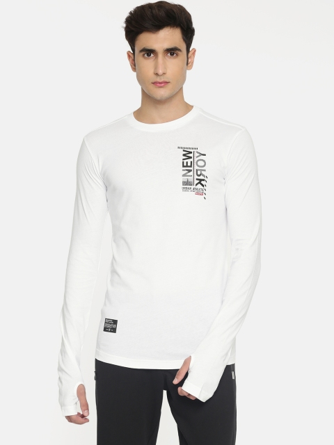 

Mufti Men White Printed Round Neck T-shirt