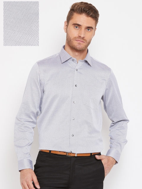 

Blackberrys Men White & Black Smart Fit Self Design Formal Shirt