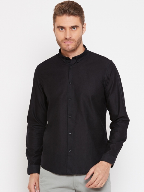 

Blackberrys Men Black Slim Fit Solid Smart Casual Shirt