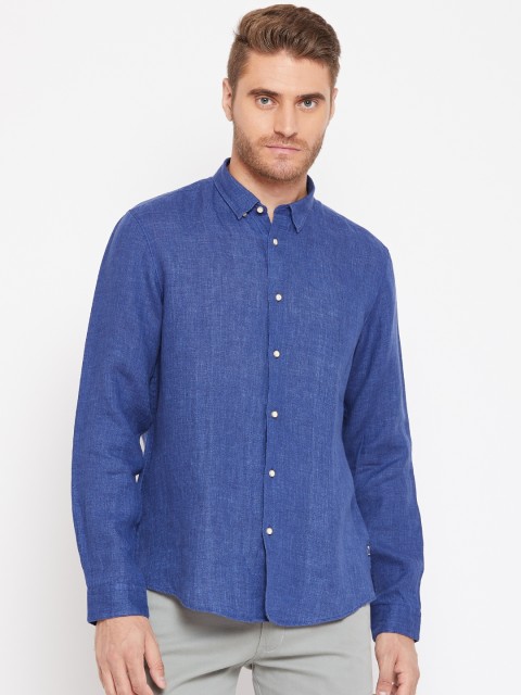 

Blackberrys Men Navy Blue Slim Fit Solid Casual Shirt