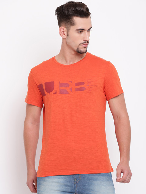 

Blackberrys Men Orange Printed Detail T-shirt
