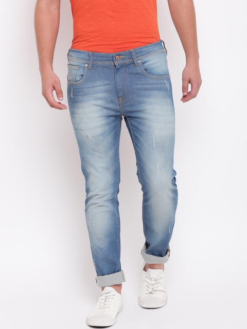 

Blackberrys Men Blue Skinny Fit Low-Rise Low Distress Stretchable Jeans