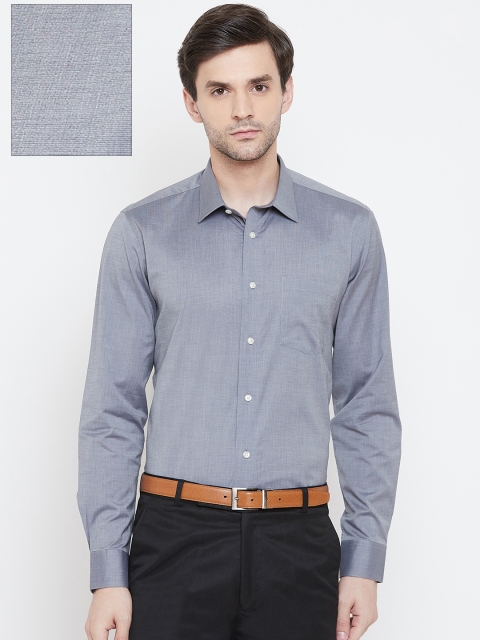 

Blackberrys Men Grey Slim Fit Solid Formal Shirt