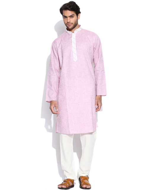 

Rajyog Pink & Off-White Kurta Pyjama