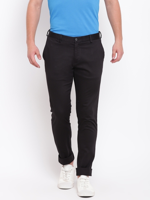 

Blackberrys Men Black Sharp Regular Fit Solid Trousers