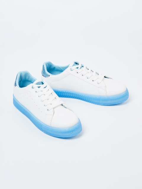 

Ginger by Lifestyle Women White & Blue Sneakers