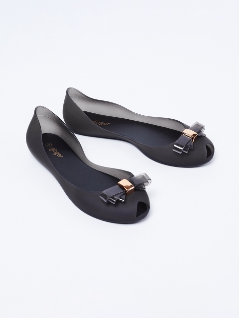 

Ginger by Lifestyle Women Black Solid Ballerinas
