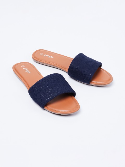 

Ginger by Lifestyle Women Navy Blue Solid Sliders