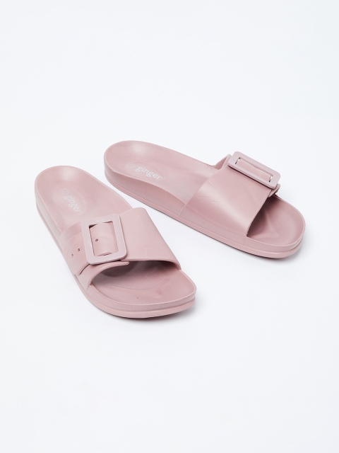 

Ginger by Lifestyle Women Pink Solid Sliders