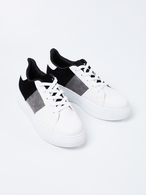 

Ginger by Lifestyle Women Black and White Colourblocked Sneakers