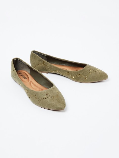 

Ginger by Lifestyle Women Olive Green Loafers