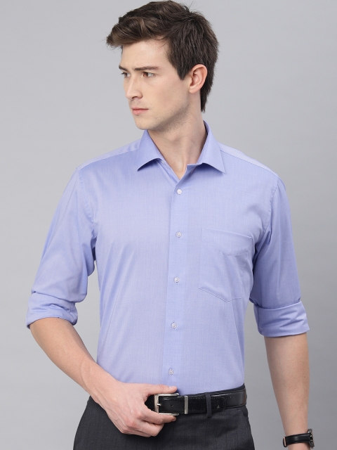 

Van Heusen Men Blue Custom Fit Solid Formal Shirt