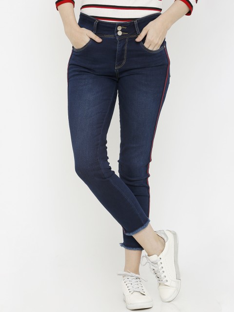 

Kraus Jeans Women K4050 Blue Skinny Fit Mid-Rise Clean Look Jeans