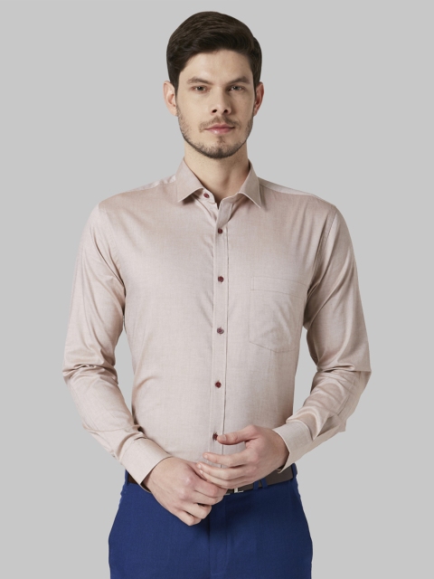 

Park Avenue Men Beige Slim Fit Solid Formal Shirt