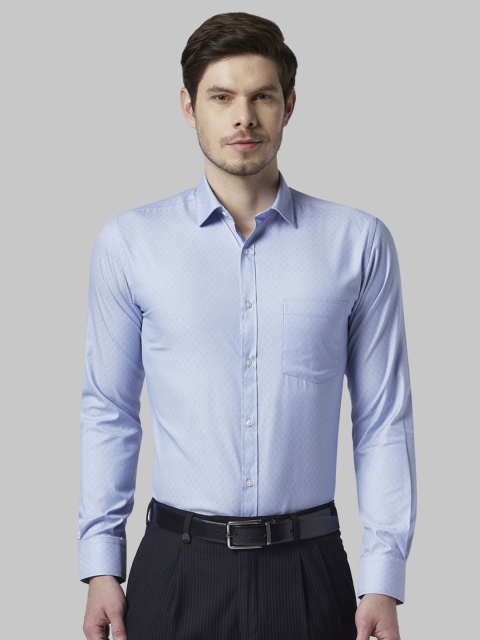 

Park Avenue Men Blue Slim Fit Printed Formal Shirt