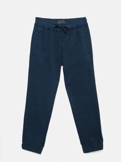 

Indian Terrain Boys Navy Blue Solid Joggers