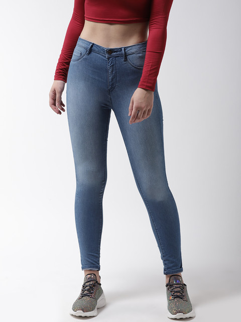 

Flying Machine Women Blue Skinny Fit High-Rise Clean Look Stretchable Jeans