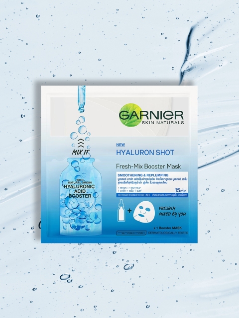

Garnier Hyaluron Shot Fresh-Mix Booster Mask with Glycerin, Blue