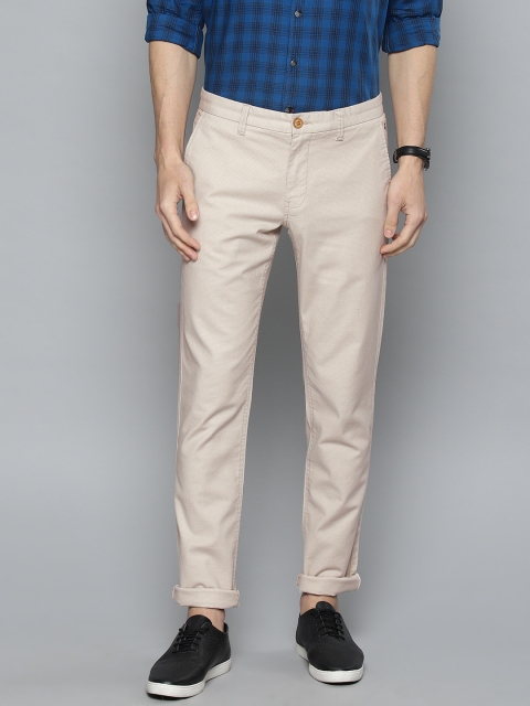 

Louis Philippe Sport Men Beige Slim Fit Self Design Regular Trousers